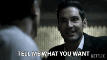 Tell Me What You Want What You Really Really Want GIF - Tell Me What You Want What You Really Really Want Lucifer Morningstar GIFs