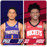 Phoenix Suns (27) Vs. Houston Rockets (32) First-second Period Break GIF - Nba Basketball Nba 2021 GIFs