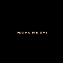 a blue and red flame with the words prova volumi in white letters