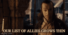 Our List Of Allies Grows Thin Elrond GIF - Our List Of Allies Grows Thin Elrond Elves GIFs