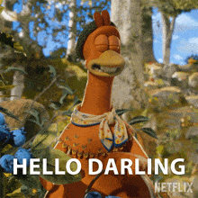 Hello Darling Ginger GIF - Hello Darling Ginger Chicken Run Dawn Of The Nugget GIFs