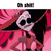 a picture of a cartoon character with the words oh shit on the bottom