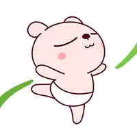 a cartoon drawing of a bear wearing a green shorts