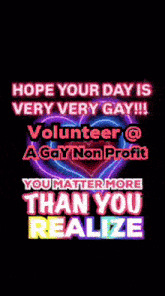 a sign that says hope your day is very very gay