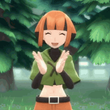 pokemon bdsp gardenia happy clap