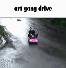 Toy Car Wet Road GIF