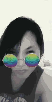 Rainbow Sun Glasses GIF - Rainbow Sun Glasses Adria GIFs