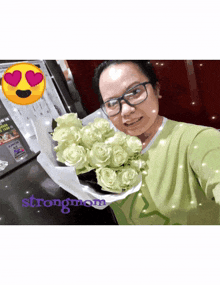 strongmom bouquet of roses i love you