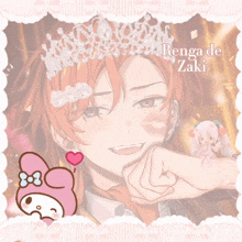 a picture of renga de zaki with a crown on