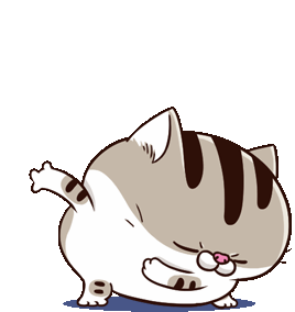 Ami Fat Cat Sticker - Ami Fat Cat Curtsy Stickers