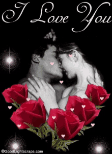 i love you couple cuddle love roses