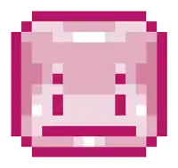 a pixel art drawing of a crying face with tears coming out of it 's eyes