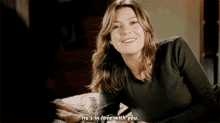 Greys Anatomy Meredith Grey GIF - Greys Anatomy Meredith Grey Hes In Love With You GIFs