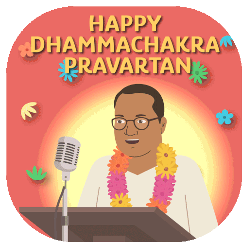 Dhamma Chakra Pravartan Din धम्मचक्र Sticker