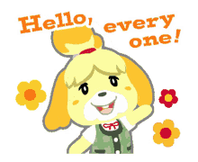 animal crossing new horizons acnh isabelle cute hello everyone