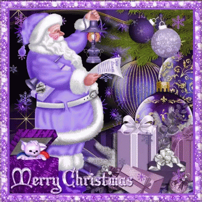 purple merry christmas