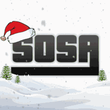 Sosa Christmas Hat GIF - Sosa Christmas Hat Snow GIFs