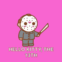 Friday The13th Jason Voorhees GIF - Friday The13th Jason Voorhees Hello Kitty GIFs