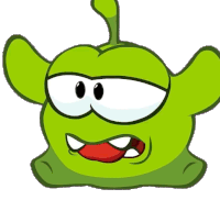 Disgusted Om Nom Sticker - Disgusted Om Nom Cut The Rope Stickers