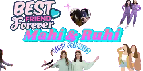 Ruhi Mahi Sticker - Ruhi Mahi Best Friend Stickers