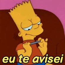 bart simpson from the simpsons is sitting on a couch smoking a cigarette .
