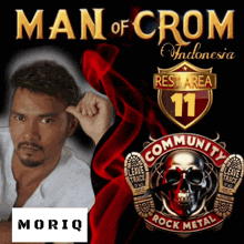 man of crom indonesia community rock metal poster