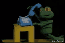 Frog Phone GIF - Frog Phone Help GIFs