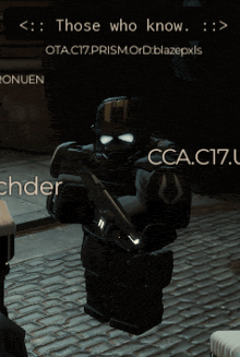 a screenshot of a video game with those who know written at the top