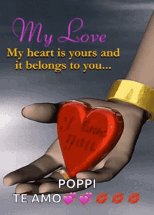 My Heart My Love GIF - My Heart My Love Te Amo Poppi GIFs