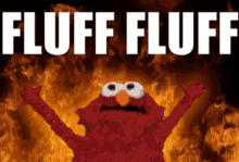 Fluff Fluff Elmo Fire GIF