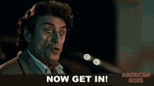 Now Get In Mr Wednesday GIF - Now Get In Mr Wednesday American Gods GIFs