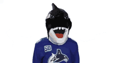 Vancouver Canucks Fin The Whale GIF - Vancouver Canucks Fin The Whale Shrug Shoulders GIFs