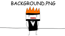 a drawing of a man in a tuxedo with a crown on his head and the words background.png below him