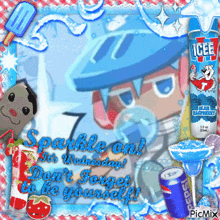 a sparkle on it 's wednesday card with icee and pepsi