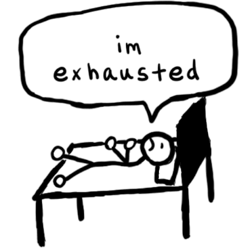 I'M Exhausted I'M Tired Sticker - I'M Exhausted I'M Tired Exhausted Stickers