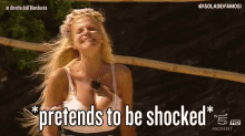 Francesca Cipriani Pretends To Be Shocked GIF - Francesca Cipriani Pretends To Be Shocked Isola GIFs
