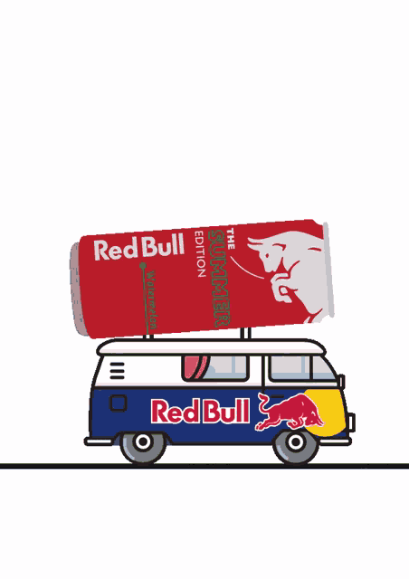 Traveling Red Bull Sticker - Traveling Red Bull Van - Discover & Share GIFs