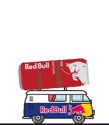 Traveling Red Bull Sticker - Traveling Red Bull Van - Discover & Share GIFs