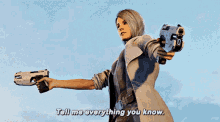Spider Man Silver Sable GIF - Spider Man Silver Sable Tell Me Everything You Know GIFs