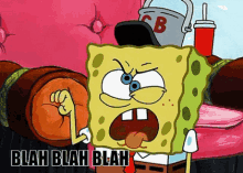 Spongebob Squarepants Blah Blah Blah GIF - Spongebob Squarepants Blah Blah Blah Keep On Talking GIFs