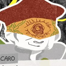 a drawing of a person with the name caro written on the bottom