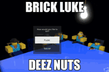 Brick Luke Deez Nuts Bldn GIF - Brick Luke Deez Nuts Bldn Brick Hill GIFs