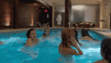 Surprised In The Pool GIF - Omg Swim Swimming GIFs