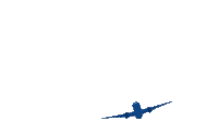 a blue and white icon with two red hearts