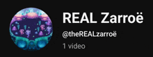 a logo for real zarroe shows a coral reef