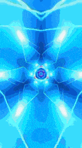 a blue and purple background with a kaleidoscope of lights