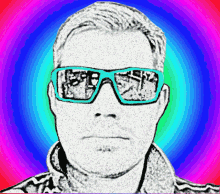 Rainbow Sunglasses GIF - Rainbow Sunglasses Stare GIFs