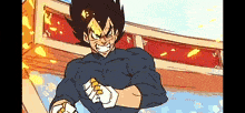 a cartoon drawing of a man with his arms crossed and his mouth open