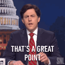 Thats A Great Point Tucker Carlson GIF - Thats A Great Point Tucker Carlson Saturday Night Live GIFs