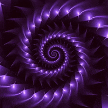 a purple swirl that looks like a glowing spiral